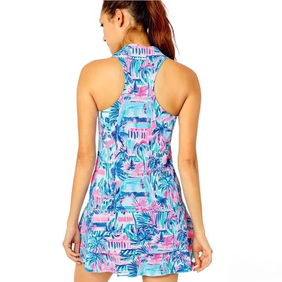 Lilly Pulitzer UPF 50+ Luxletic Dania Dress Set in Ravella Blue NWT - Size M - Picture 7 of 11
